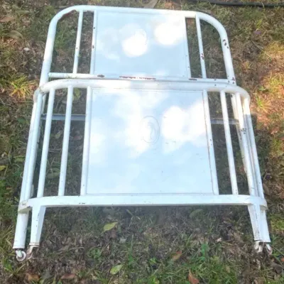 Vintage Institutional White Bed Frame 