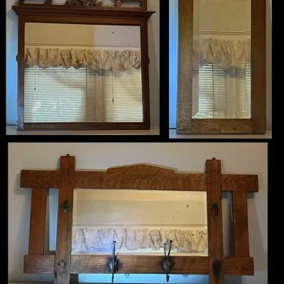 Trio Of Vintage Wood Mirrors