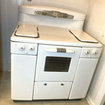 Mid Century Gas Range Retro 4 Burner Stove Oven & Broiler 