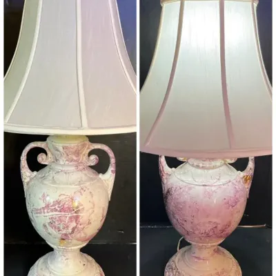 Pair Of Vintage Urn-style Table Lamps