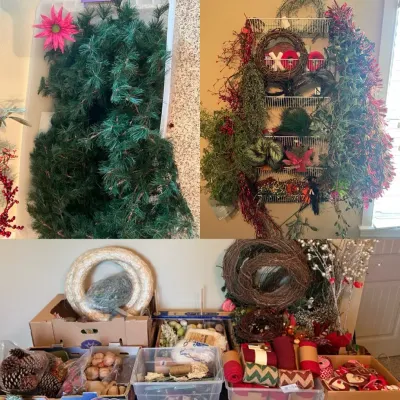 Wreath Making & Floral Craft Lot – Grapevine Wreaths, Greenery, Florals, Picks & More
