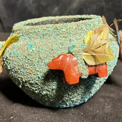 Sale Photo Thumbnail #97: Zuni ceremonial fetish bowl