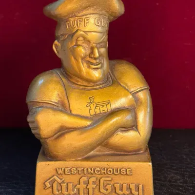 Sale Photo Thumbnail #55: 1952 westinghouse tuff guy advertising chalkware statuette