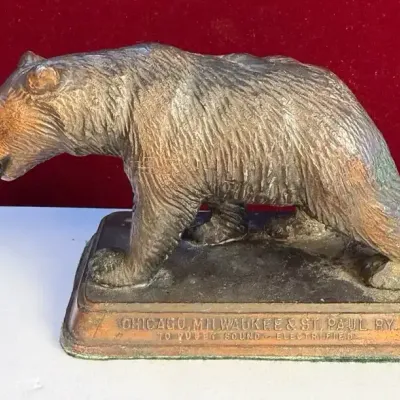 Sale Photo Thumbnail #43: Chicago milwaukee st paul railway souvenir paperweight