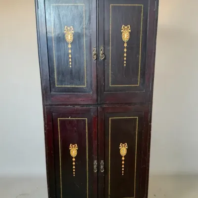 Sale Photo Thumbnail #103: Vintage four door linen cabinet