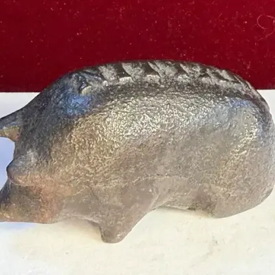 Sale Photo Thumbnail #29: Nittany furnace advertising pig paperweight