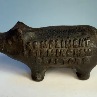 Sale Photo Thumbnail #67: Compliment birmingham realtors cast iron advertising pig