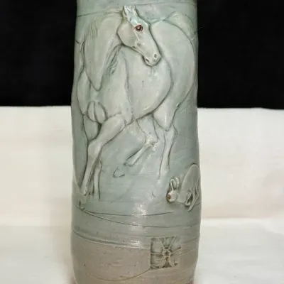Sale Photo Thumbnail #152: Equine series by american ceramicist susan greenleaf