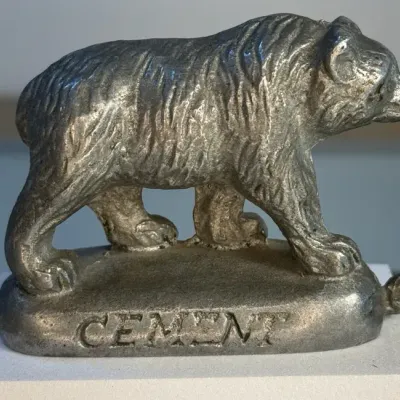 Sale Photo Thumbnail #39: Golden state portland cement company g s p c co paperweight