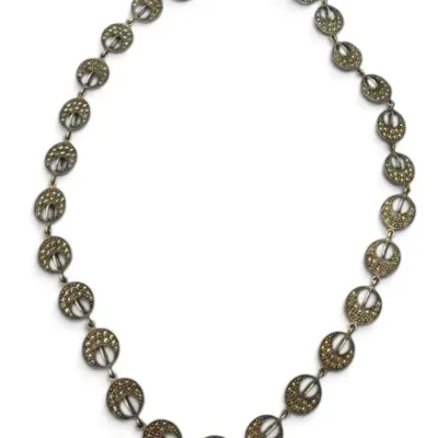 Sale Photo Thumbnail #130: Judith jack sterling silver crescent link necklace