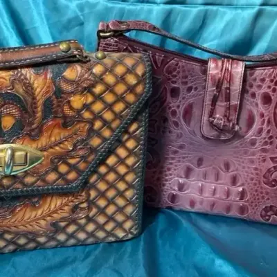 Sale Photo Thumbnail #167: Brahmin tooled leather handbag