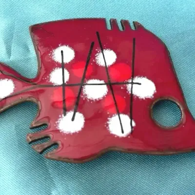 Sale Photo Thumbnail #138: Harold balazs enamel brooch