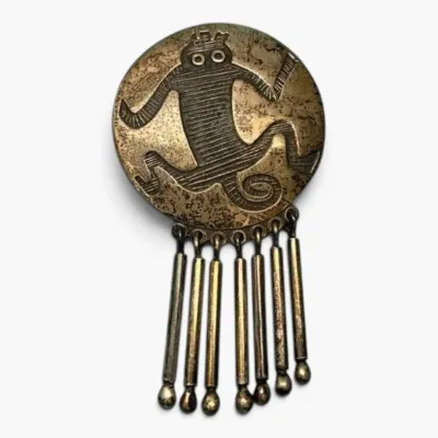 Sale Photo Thumbnail #105: Taxco mexico sterling silver brooch