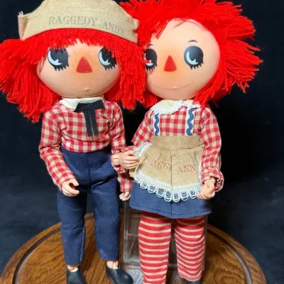 Sale Photo Thumbnail #69: Vintage nasco raggedy ann andy articulated dolls