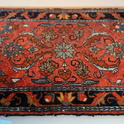 Sale Photo Thumbnail #119: Persian hand knotted wool prayer rug