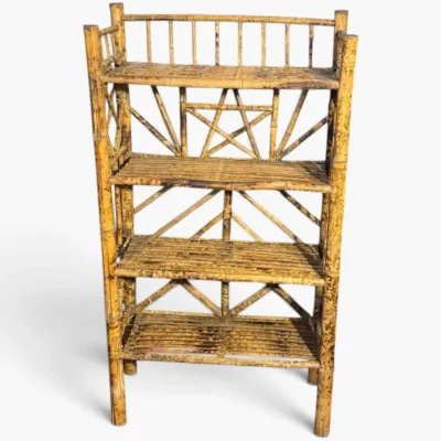 Sale Photo Thumbnail #145: Four tier bamboo etagere with star pattern