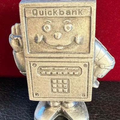 Sale Photo Thumbnail #54: 1974 quickbank robot coin bank manufactured by banthrico of chicago