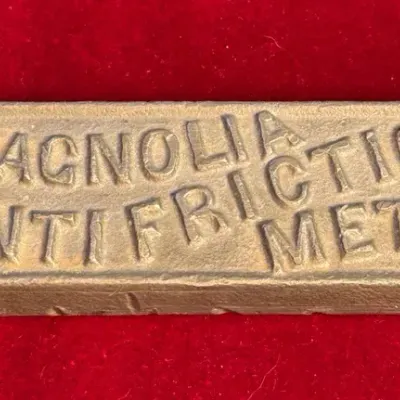 Sale Photo Thumbnail #10: Vintage magnolia anti friction metal ingot bar