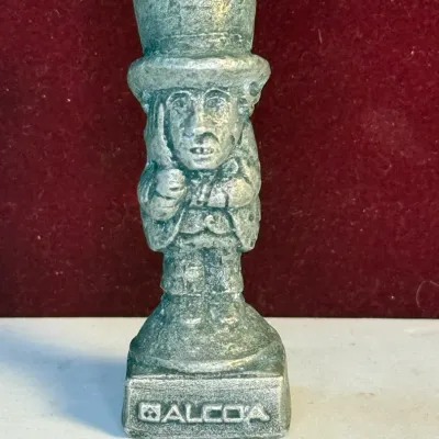 Sale Photo Thumbnail #51: Alcoa aluminum company of america mad hatter chess piece figurine