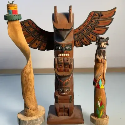 Sale Photo Thumbnail #120: Native american collectibles hopi tewa taos pueblo gary rice kwakiutl