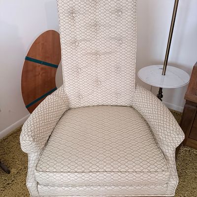 Queen Anne Style Wingback Chair