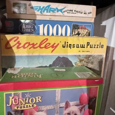 Vintage Jigsaw Puzzle Assortment - Galison, Big Ben, Croxley, Junior Puzzle