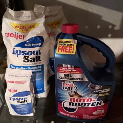 Roto-Rooter Gel Clog Remover and Meijer Epsom Salt Lot