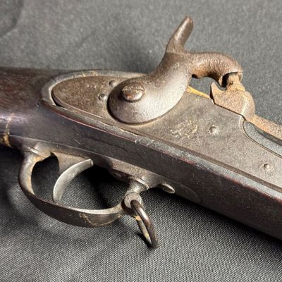 Sale Photo Thumbnail #436: This is believed to be an original Model 1842. The Model 1842 was a historic .69 caliber percussion smooth bore musket produced by the US Government between 1844 and 1855. It was the first standard-issue US Infantry long arm to be built with fully interch
