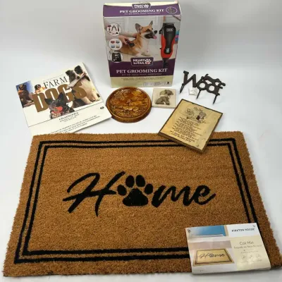 Dog Grooming Kit, Pet Care, Coir Mat, Calendar, Wall Decor