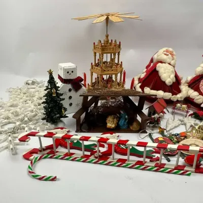 Christmas Holiday Decor Nativity - Wooden Windmill, Carrousel,Snowman