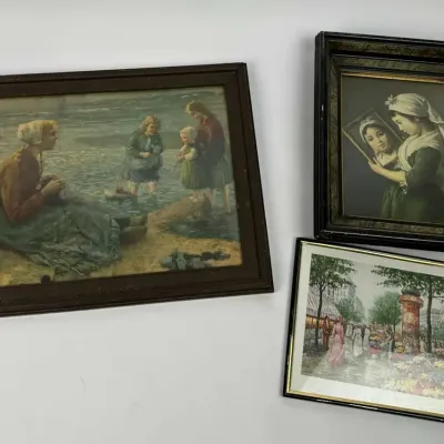 Framed Art Prints Wall Decor - Children of the Sea, Parisian Flower Market, Julie Le Brun
