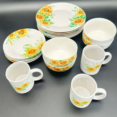 Royal Norfolk Sunflower Dinnerware Set Ceramic Dishes Mugs Bowls