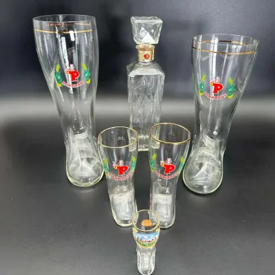 Parkbräu Beer Boot Glasses Set Decanter Barware