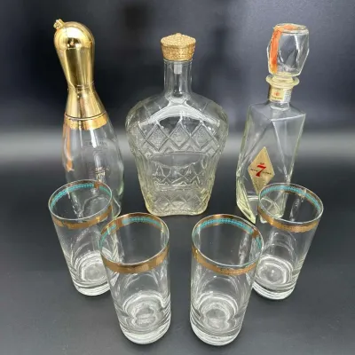 Decanter Set Barware Whiskey Decanters Drinking Glasses