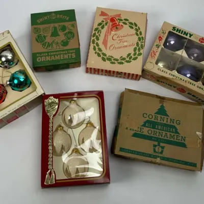 Glass Christmas Ornaments Shiny Brite, Corning Franke Collection