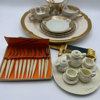 Royal Albert Bone China Tea Set Miniature Service Stainless Steel Forks