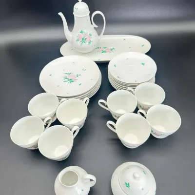 Rosenthal Germany Tea Set Porcelain Pink Roses Vintage
