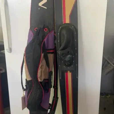 Vintage O’Brien Water Skis with Ski Vest