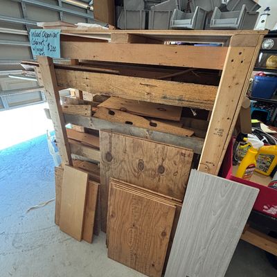 Sale Photo Thumbnail #47: Wood organizer shelf with wood and clip on bins