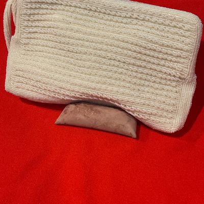 Sale Photo Thumbnail #26: Handmade in Japan 
Off white 

8.5” x 6”

Includes cosmetic mirror with beaded case