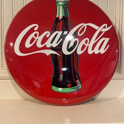 Sale Photo Thumbnail #8: 16.5” Tacker Type Sign
Metal
For indoor use
Vintage Reproduction 
Small (less than 1 inch) scrape; see photo
