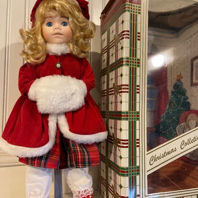 Sale Photo Thumbnail #85: Comes with stand and original box
Velvet coat and plaid petticoat with red leather boots
Great condition