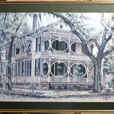 Vintage Architectural Art Print Signed by Artist Gregory Myrick
$30.00
25in. x 21in.