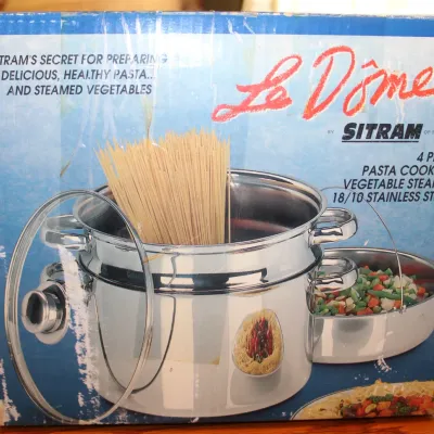 SITRAM 4-Piece Stainless Steel Pasta Cooker & Steamer (NEW IN BOX)
$40.00