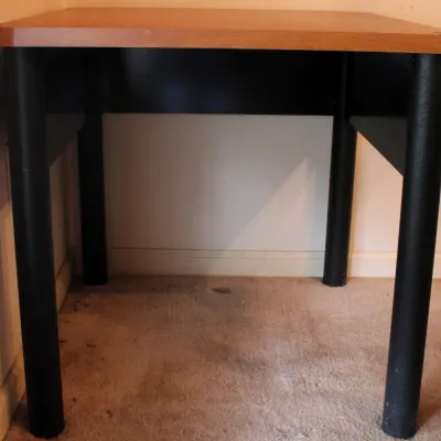 Small Square Table with Wood Top and Round Black Column Legs
29in. x 29in. x 28in.