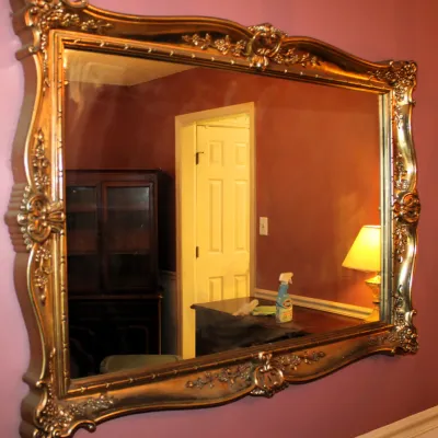 Vintage Ornate Gold-Gilded Wall Mirror
$160.00
43.5in. x 31.5in.

- Carved floral & scroll details