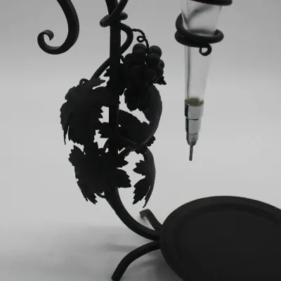 Vintage Wrought Iron & Glass Inverted Wine Decanter Dispenser
$50.00