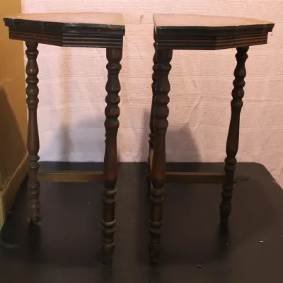 Set of 2 Antique Wooden Accent Tables with Spool-Styled Legs
$150.00
22" x 11" x 22"