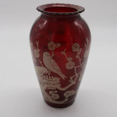 Vintage Anchor Hocking Royal Ruby Red Glass Vase
$20.00