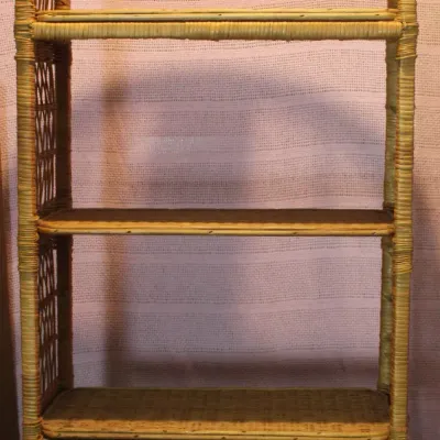 Vintage Natural Wicker Etagere 
$80.00
47" x 21" x 10"